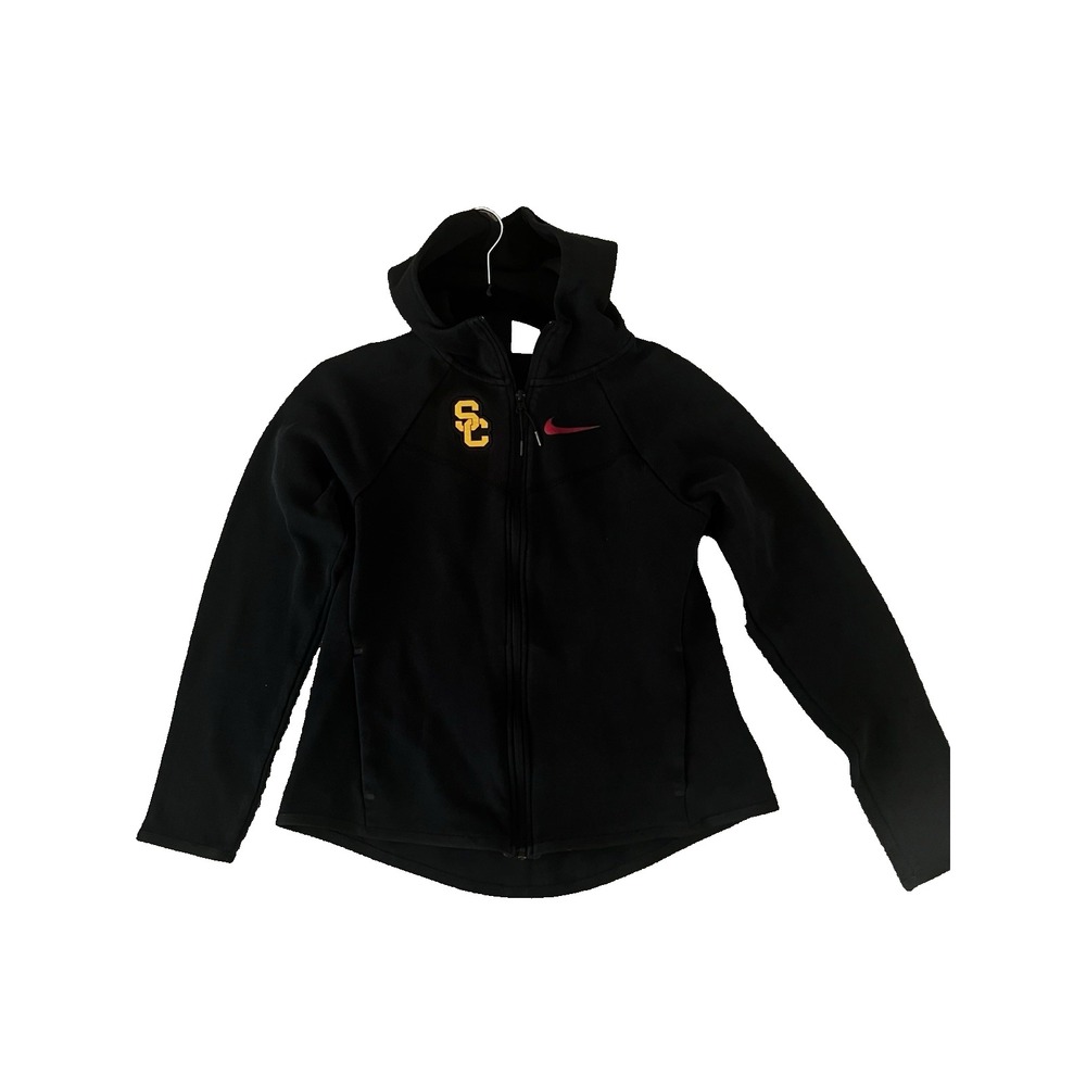 Nike USC Trojans Full Zip Hoodie Jacket Black Women's Small S Embroidered Logo
